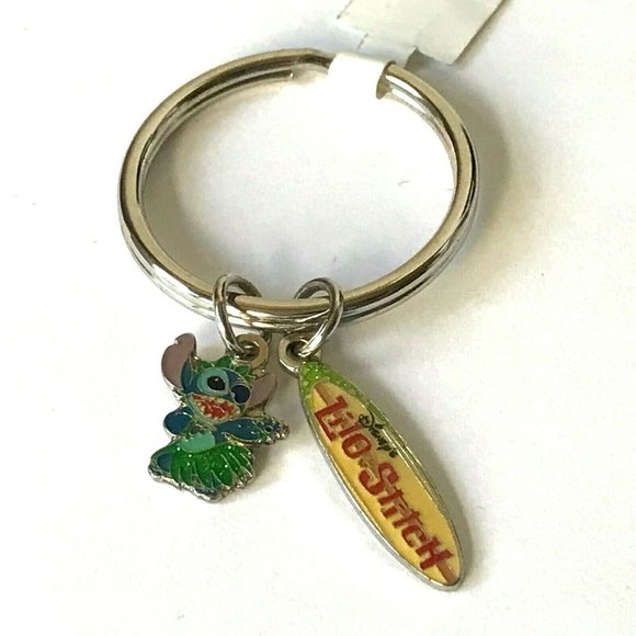 Vintage Disney Lilo & Stitch Keychain Keyring Aulani Ohana Disneyana - Picture 2 of 7